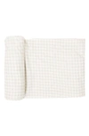 Little Unicorn Kids' Stretch Knit Swaddle In Tan Gingham