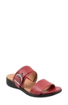 Softwalk Toki Slide Sandal In Dark Red