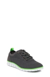 Deer Stags Kids' Big Boys Status Junior Bungee Lace Dress Fashion Sneakers In Dark Gray,neon Green