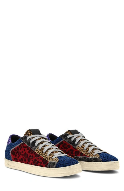 P448 John Colorblock Leopard Sneaker In Crazy