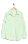 Thread & Supply Polar Fleece Shacket In Light Sage