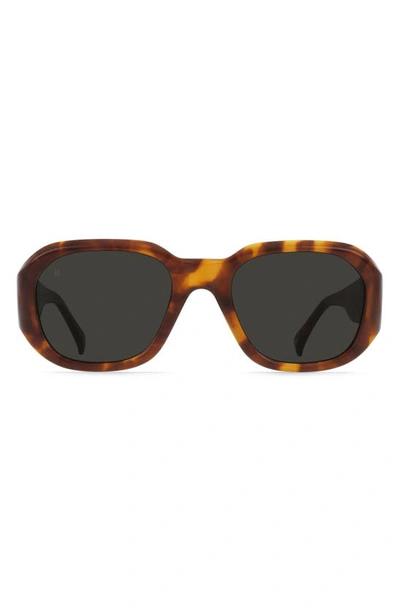 Raen Zouk Gradient Polarized Square Sunglasses In Oso Tortoise/ Monsoon