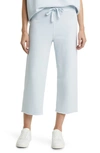 Frank & Eileen Catherine Crop Wide Leg Sweatpants In Ice