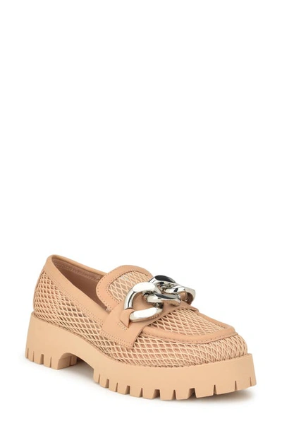 Nine West Afer Platform Lug Sole Loafer In Light Pink