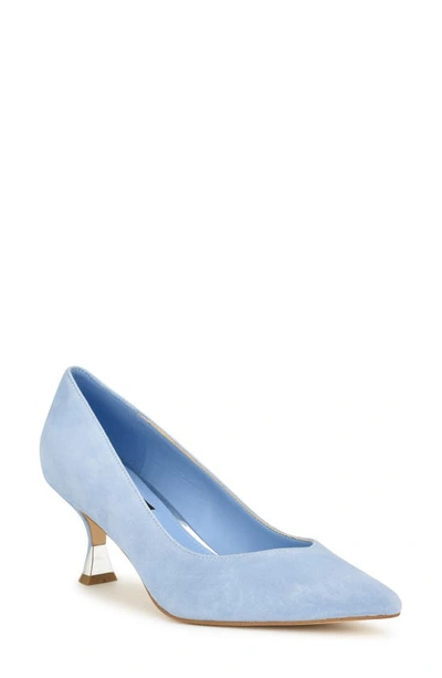 Nine West Ariella Pointed Toe Pump In Medium Blue