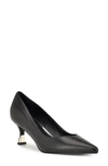 Nine West Ariella Pointed Toe Pump In Black Leather