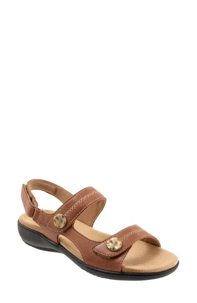 Trotters Romi Stitch Slingback Sandal In Luggage