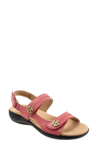 Trotters Romi Stitch Slingback Sandal In Fuchsia