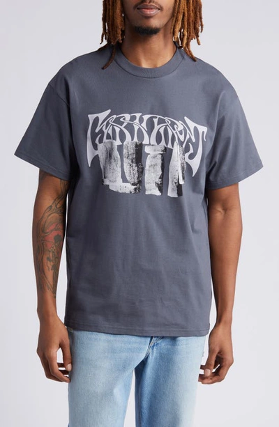 Carhartt Pagan Organic Cotton Graphic T-shirt In Zeus Grey