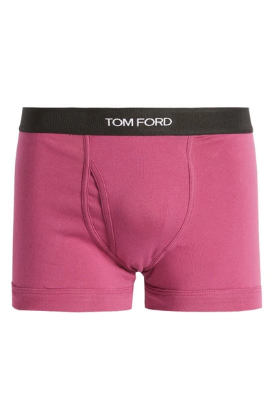 Tom Ford Cotton Stretch Jersey Boxer Briefs In Magenta