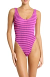 Bondeye Mara One-piece Swimsuit In Cerise Stripe