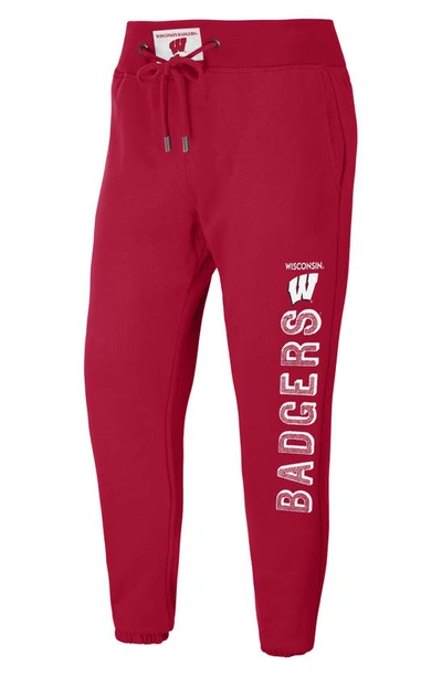 Wear By Erin Andrews University Of Wisconsin Badgers French Terry Joggers In U. Of Wisconsin
