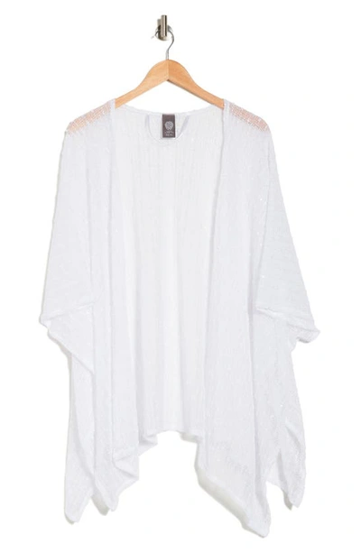 Vince Camuto Cotton Popcorn Ruana In White