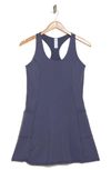 90 Degree By Reflex Airlux Courtside Utility Tennis Dress In Nightshadow Blue