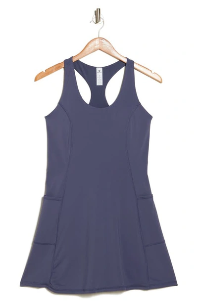90 Degree By Reflex Airlux Courtside Utility Tennis Dress In Nightshadow Blue