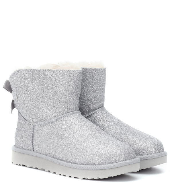 ugg mini bailey bow sparkle silver