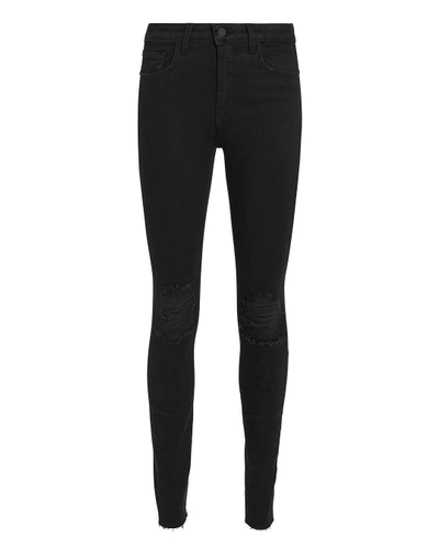 L Agence Marguerite Skinny Jeans In Black