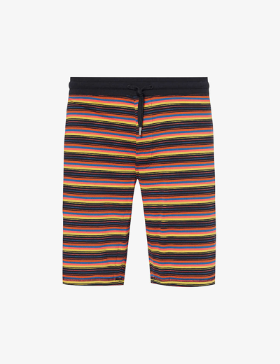 Paul Smith Stretch-cotton Striped Lounge Shorts In Multicolour