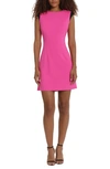 Donna Morgan For Maggy Cap Sleeve Structured Sheath Dress In Electric Pink