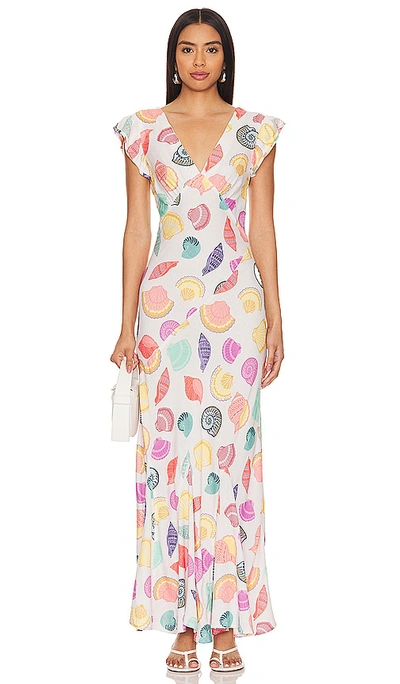 Beach Riot Elodie Printed Maxi Dress Swim Cover-up In Coastal Jewel