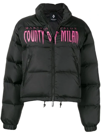 Marcelo Burlon County Of Milan Black Down Sleepwalker Jacket