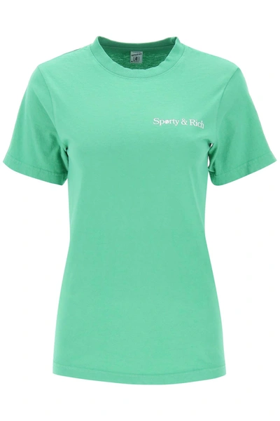 Sporty And Rich 'la Racquet Club' T Shirt In Green