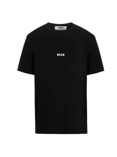 Msgm Logo T-shirt In Black