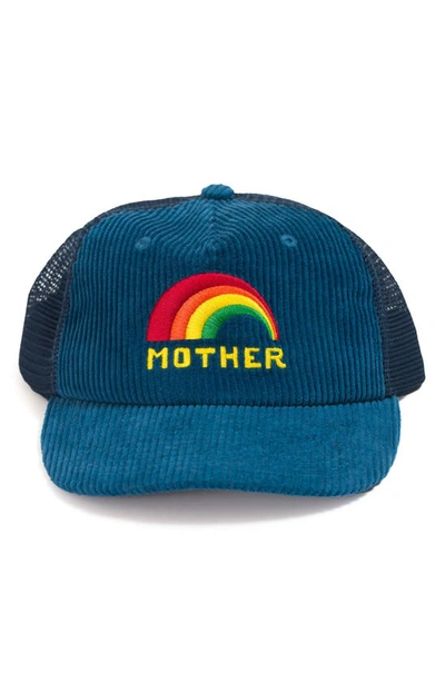 Mother The 10-4 Corduroy & Mesh Trucker Hat In  Rainbow