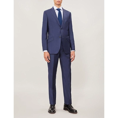 Richard James Tailored-fit Wool And Cashmere-blend Suit In Deep Blue