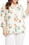 Nydj Pintuck Back Yoke Top In Dream Lily