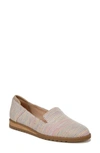 Dr. Scholl's Jetset Wedge Loafer In Natural Tan Microfiber