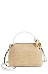 Jw Anderson Small Corner Leather Top Handle Bag In Sand