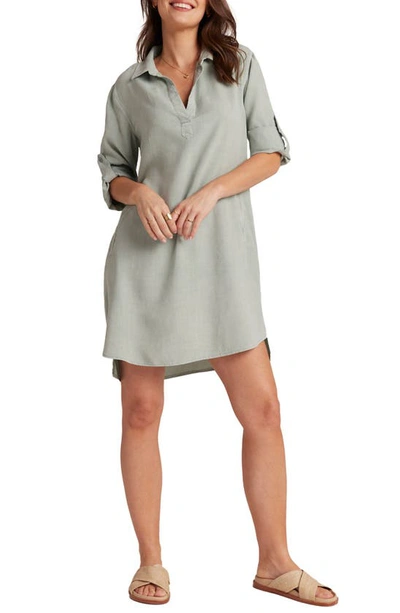 Bella Dahl A-line Shirtdress In Oasis Green