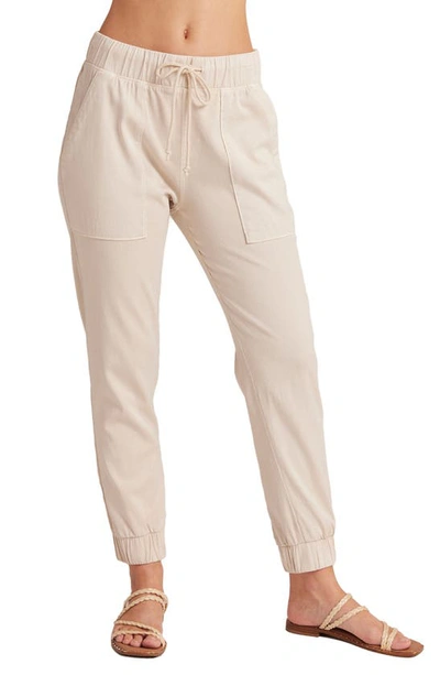 Bella Dahl Pocket Joggers In Linen Sand