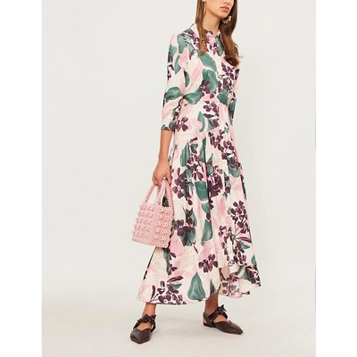 Alexis Beatrice Floral-print Cotton Maxi Dress In Blush Serenity | ModeSens