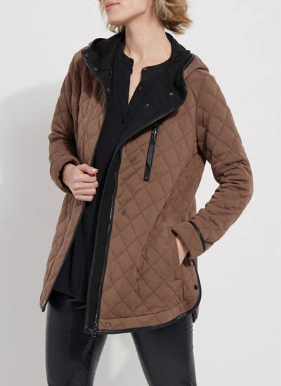 Lyssé London Quilted Jacket In Cold Chestnut In Brown