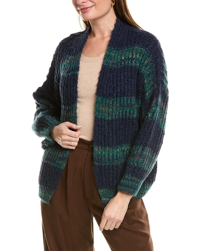 Anna Kay Wool & Mohair-blend Cardigan In Blue