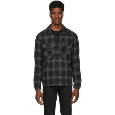 Naked And Famous Denim Grey Flannel Lumberjack Shirt In Greyflannel