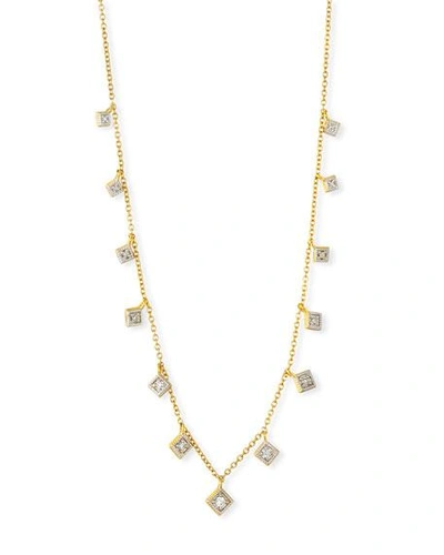 Jude Frances 18k Lisse Dancing Diamond Necklace, Yellow Gold