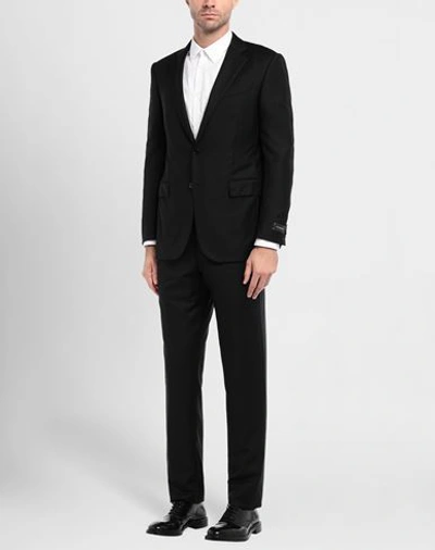 Zegna Man Suit Black Size 44 Wool