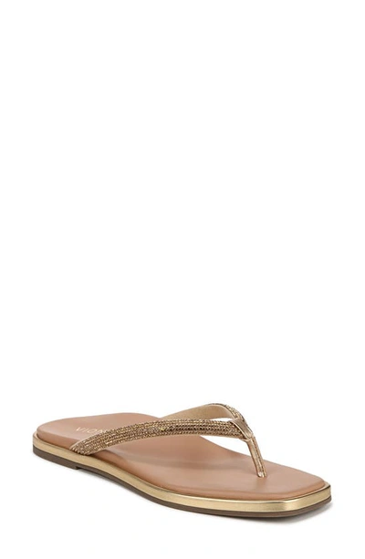 Vionic Vista Shine Flip Flop In Gold