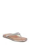 Vionic Vista Shine Flip Flop In Silver