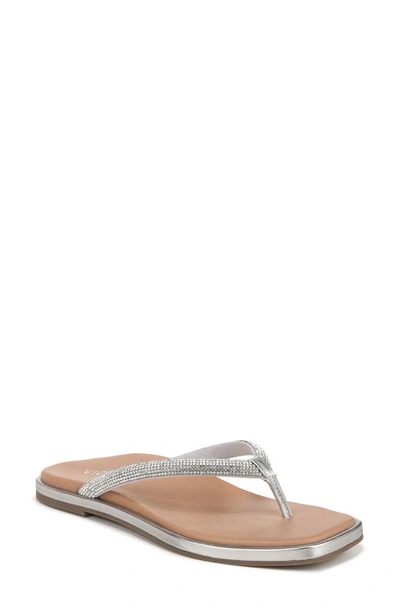 Vionic Vista Shine Flip Flop In Silver