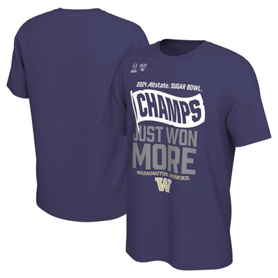 Nike Purple Washington Huskies College Football Playoff 2024 Sugar Bowl Champions Locker Room T-shirt