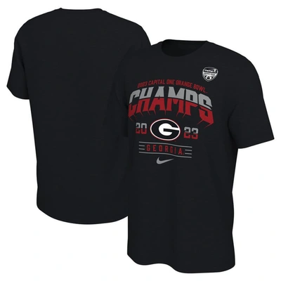 Nike Black Georgia Bulldogs 2023 Orange Bowl Bowl Champions Locker Room T-shirt