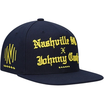 Mitchell & Ness Men's  Navy Nashville Sc X Johnny Cash Snapback Adjustable Hat