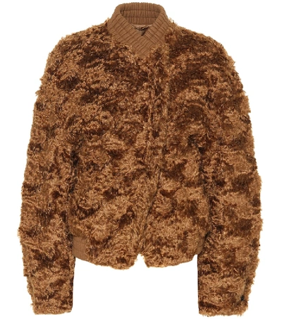 Jil Sander Mohair And Cotton-blend Jacket In Brown