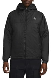 Nike Acg Therma-fit Adv Rope De Dope Water Repellent Insulated Packable Jacket In Black/ Summit White