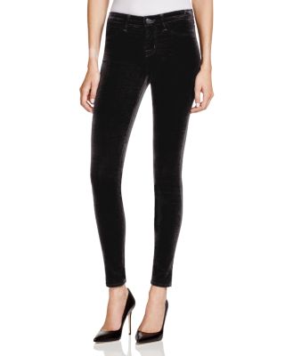 J Brand Skinny Velvet Jeans In Black | ModeSens