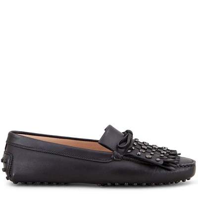 Tod's Gommino Driving Shoes In Leather In Black